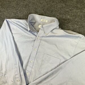 Men's Van Heusen Blue Button Dress Shirt Size 18 1/2 36/37